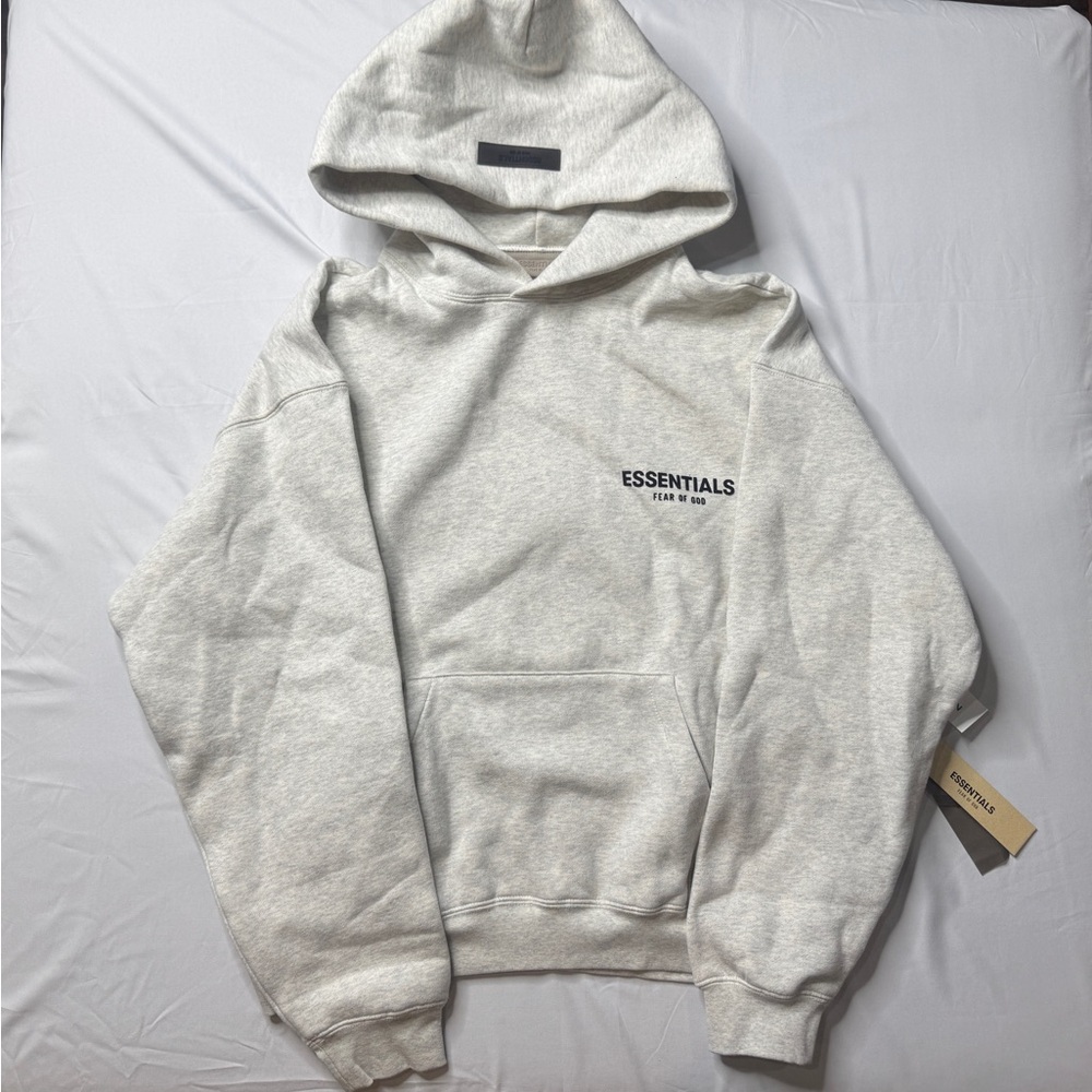 Essentials light oatmeal hoodie XXS